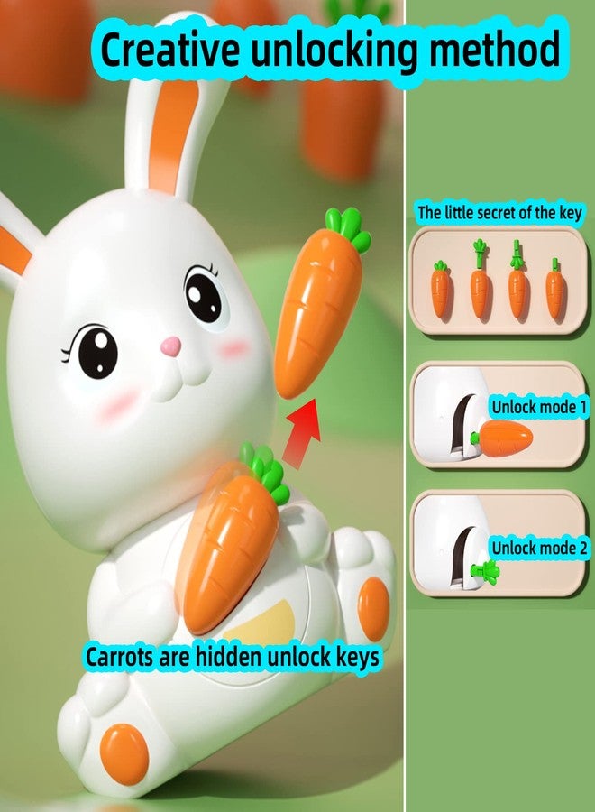 Jaugufiy Cute Cartoon Rabbit Piggy Bank，Bunny Piggy Bank for Kids, Unbreakable Rabbit Coin Bank, Rabbits Saving Money Banks, Creative Coin Box Money Birthday Gift for Boys Girls - Image 5